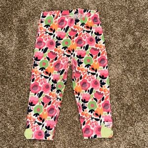 RuffleButts floral girl capri pants, size 4T/5.